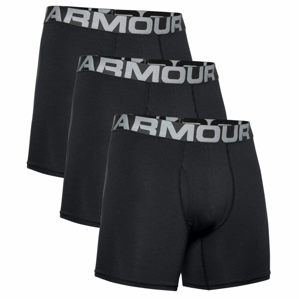 Under Armour Charged Cotton 6" Boxers - 3 Pack - Image 3